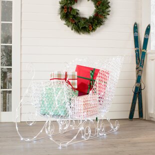 Christmas Sleigh Wicker | Wayfair